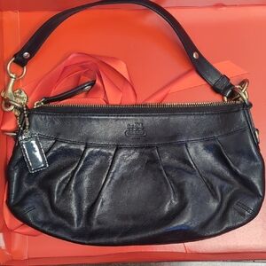 Coach Black Leather Shoulder Bag